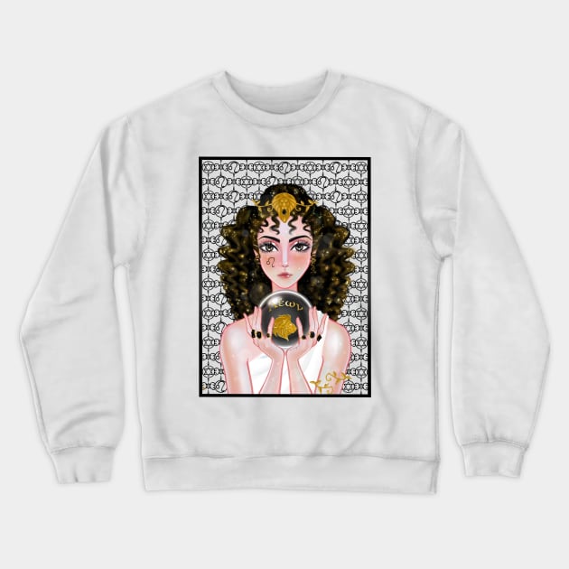 Leo Onyx Crewneck Sweatshirt by amadeuxway